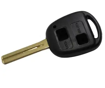 PREISEI 25 бр./лот черно 2 бутона на дистанционното на ключа на автомобила смяна на черупката ключодържатели за Toyota с toy48 нож