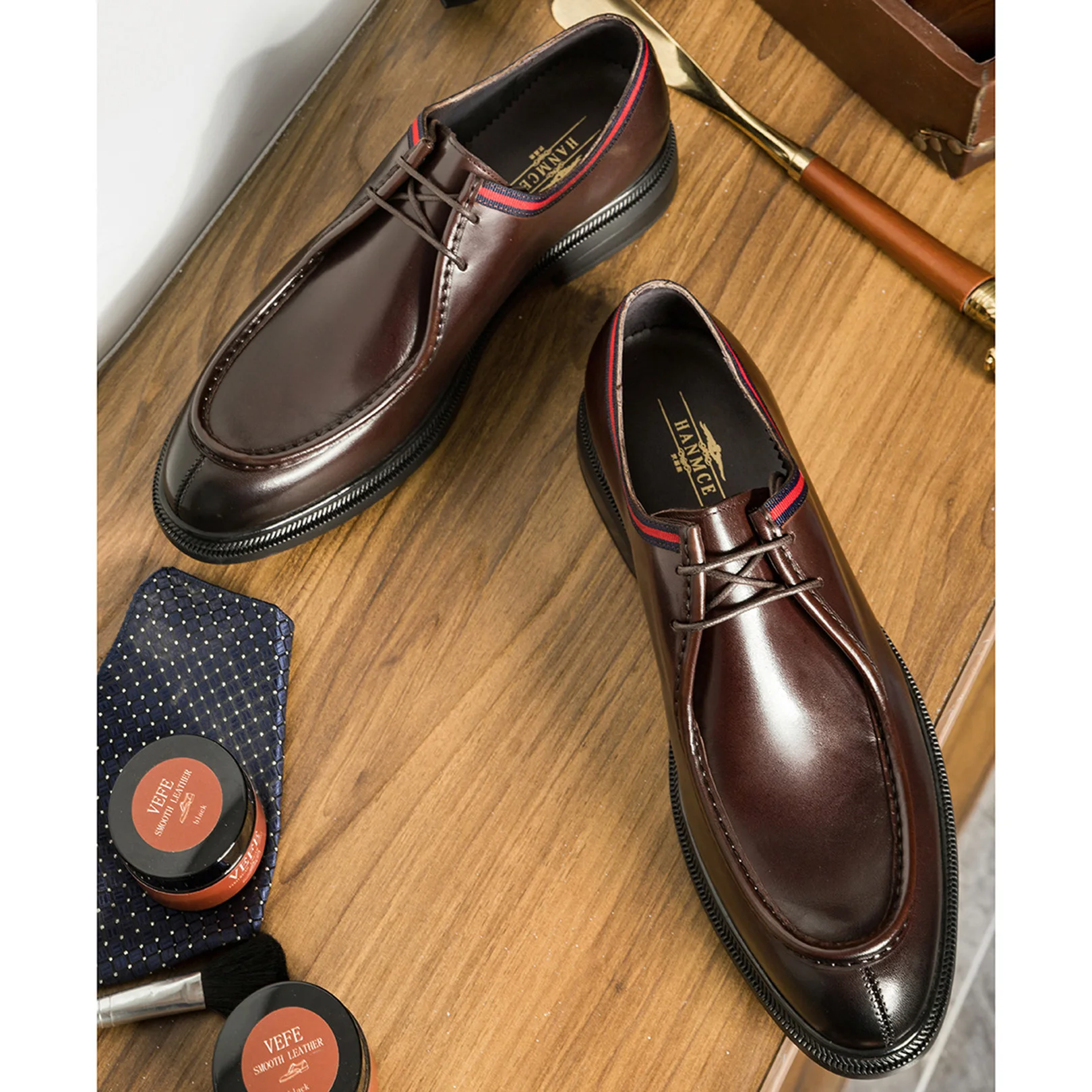 Мъжки Ежедневни обувки Оксфорд ръчно изработени в стил Ретро, британски Черно, Вино-червено, Пролетно-Есенна обувки с кръстосани шнур,...